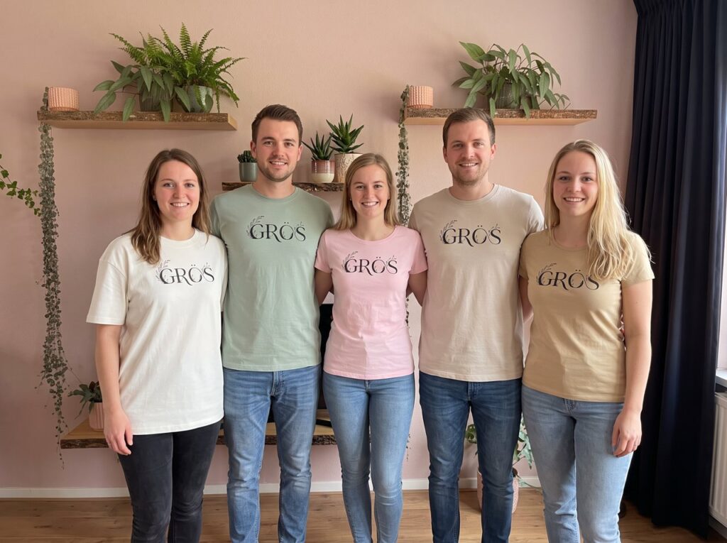 GRÖS t-shirts in five colours